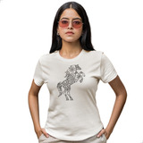 Camiseta Feminina Cavalo Mandala Country Rodeio