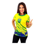 Camiseta Feminina Do Brasil Baby Look Seleção Brasileira
