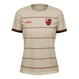 Camiseta Feminina Flamengo Trofeu Dry Max Punho Rubro negro
