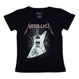 Camiseta Feminina Metallica Hetfield Guitar Oficial