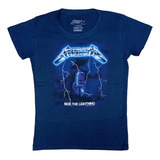 Camiseta Feminina Metallica Ride The Lightning Oficial