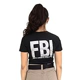 Camiseta Feminina Militar Baby Look Estampada FBI G 