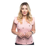 Camiseta Feminina Muscle Tee Estampada Coração 100 Algodão
