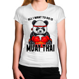 Camiseta Feminina Panda Muay Thai