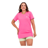 Camiseta Feminina Proteção Uv Academia Blusa Tapa Bumbum Fit