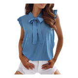 Camiseta Feminina Q Bowknot Com Bolinhas