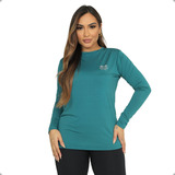 Camiseta Feminina Térmica Proteção Solar Uv Segunda Pele