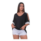 Camiseta Feminino Bata Vazada
