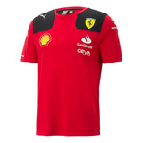 Camiseta Ferrari Leclerc 16 Puma 2023 Team Vermelha