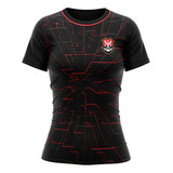 Camiseta Flamengo Feminina Oficial Rubro Negro