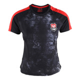 Camiseta Flamengo Vein Feminina Oficial Rubro