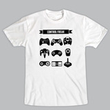 Camiseta Games Videogame Playstation Xbox Nintendo Mega Drive Atari Game Control Freak 100% Algodão Silk Screen 