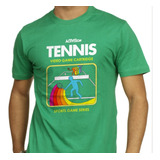 Camiseta Geek Game Cartucho Jogo Tennis Atari 2600 Algodão
