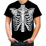 Camiseta Halloween Fantasia Esqueleto