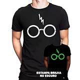 Camiseta Harry Potter Brilha No Escuro Filme Bruxo Geek Tamanho G Cor Preto