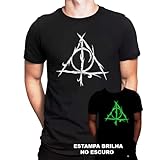 Camiseta Harry Potter Filme Brilha No Escuro Série Geek Tamanho GG Cor Preto