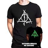 Camiseta Harry Potter Filme Brilha No Escuro Série Geek Tamanho M Cor Preto