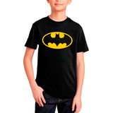 Camiseta Herói Infantil Batman Homem Morcego