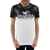 Camiseta Hollister Colorblock Floral Split Logo