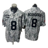 Camiseta Homenaje New York Jets No 8 Aaron Rodgers Camiseta
