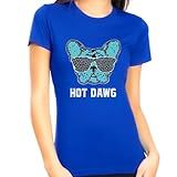 Camiseta Hot Dog Camisa Dog Mom Camisas De Cachorro Azul Para Mulheres Presentes De Mãe De Cachorro Para Mulheres Camisetas Para Amantes De Cães Royal XXG