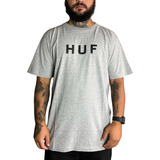 Camiseta Huf Wordwide Cinza Marca Importada