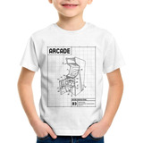 Camiseta Infantil Arcade Fliperama Projeto Camisa