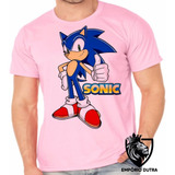 Camiseta Infantil Até Adulto Sonic Arcade