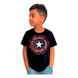 Camiseta Infantil Avengers Vigadores Capitão América