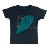 Camiseta Infantil Azul Petróleo Estampada Meninos Tigor