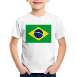 Camiseta Infantil Bandeira Brasil Camisa