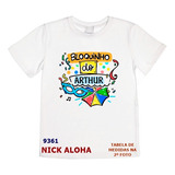 Camiseta Infantil Bloquinho De Carnaval Com