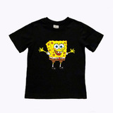 Camiseta Infantil Bob Esponja Camisa 100 Algodão Unissex