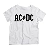 Camiseta Infantil Branca Banda De Rock ACDC 6 