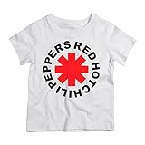 Camiseta Infantil Branca Banda De Rock Red Hot Chilli Pepers 10 
