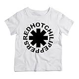 Camiseta Infantil Branca Banda De Rock RedHotChilliPepers 2 