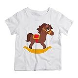 Camiseta Infantil Branca Cavalinho De Madeira Infantil Infancia  8 