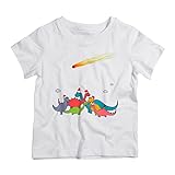 Camiseta Infantil Branca Dinossauro Familia Natal 10 