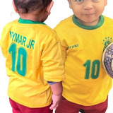 Camiseta Infantil Brasil Copa Do Mundo Camisa 10 Neymar Jr
