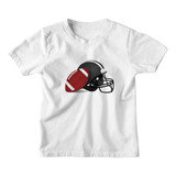 Camiseta Infantil Capacete Futebol Americano Bola