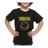 Camiseta Infantil Com Estampa Nirvana Banda