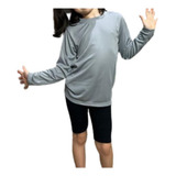 Camiseta Infantil Dry Fit Proteção Uv35 Manga Longa Unisex