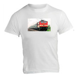 Camiseta Infantil Estampa Transporte Trem Passageiros