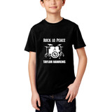 Camiseta Infantil Foo Fighters Taylor Hawkins Rock In Peace