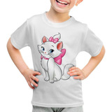 Camiseta Infantil Gata Gatinha Marie Personalizada 02