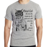 Camiseta Infantil Gato Nerd Mouse Boca