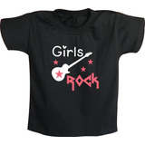 Camiseta Infantil Girls Rock Rock N