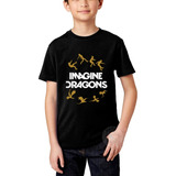 Camiseta Infantil Imagine Dragons Banda Rock