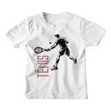 Camiseta Infantil Jogo Tênis Raquete Esporte