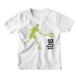 Camiseta Infantil Jogos Tênis Quadra Esporte